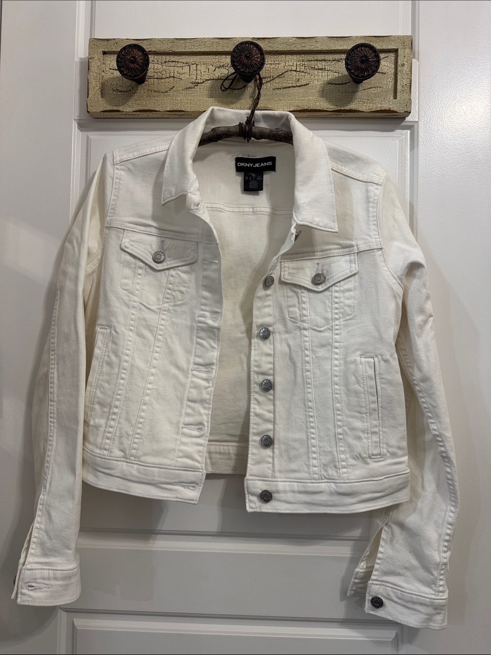 DKNY White Denim Jacket